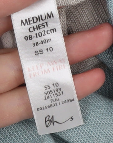 BHS Men's Multicoloured Striped Polo Shirt, Medium