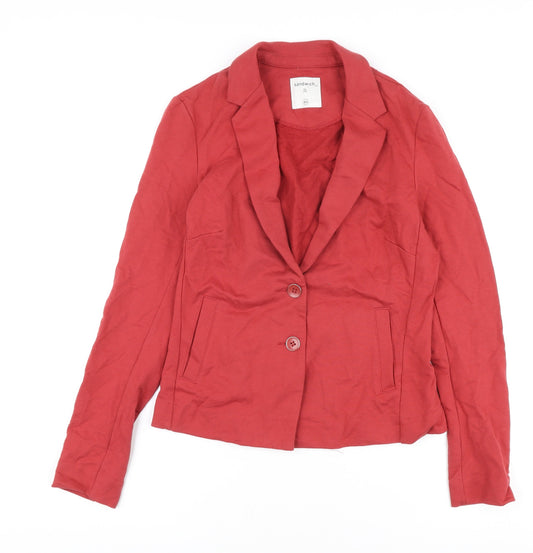 Womens UK Size XS Sandwich Red Basic Jacket