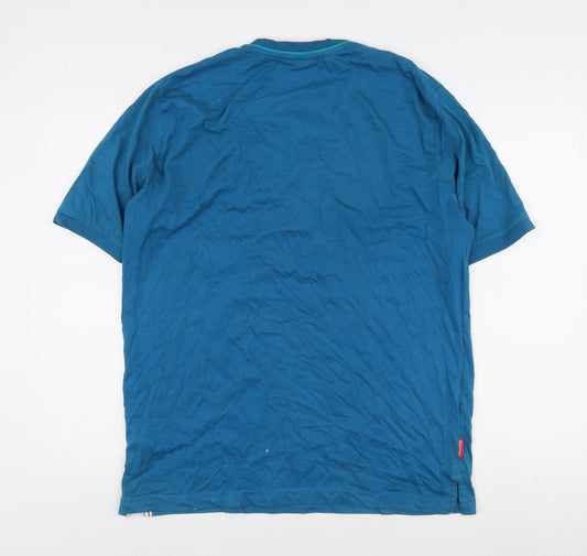 Slazenger Men's Blue V-Neck T-Shirt Size L