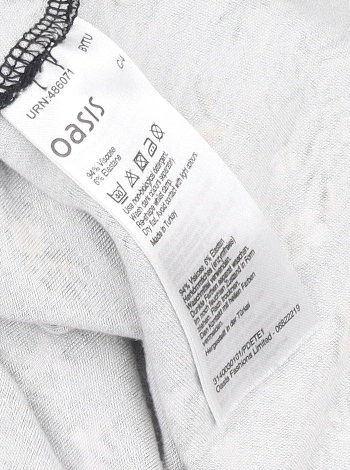 Oasis Women's Black Floral Flare Skirt - S