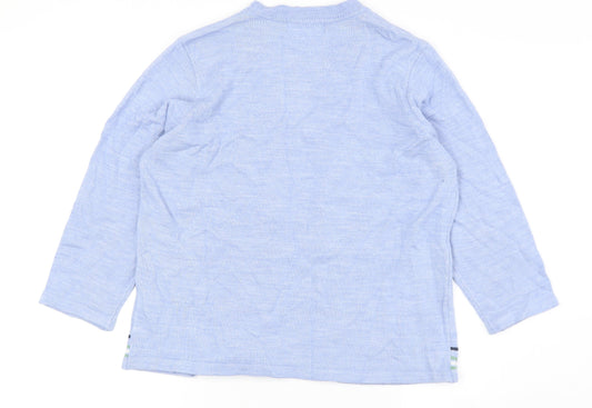 Honor Millburn Women's Blue Cardigan M Striped Acrylic