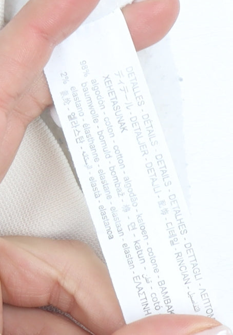 Zara Unisex Ivory Pullover Sweatshirt, Size 12