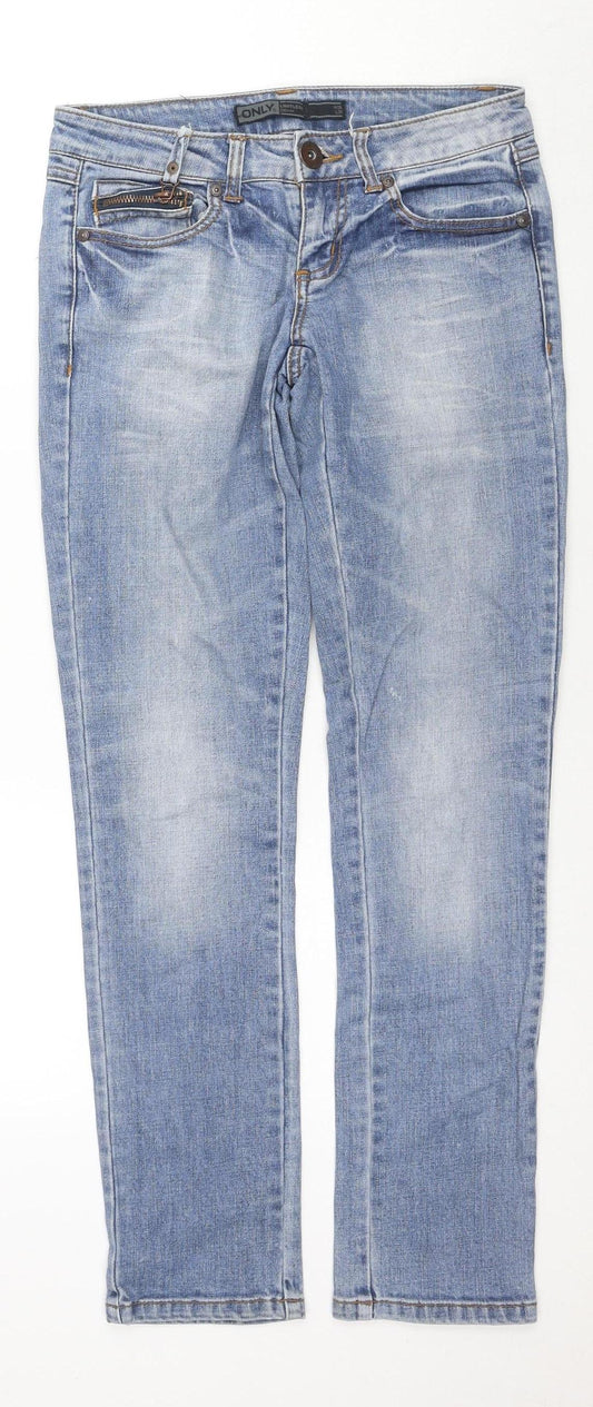 Additional front view of Only Women's Blue Skinny Jeans, size 6, - Stylish Denim