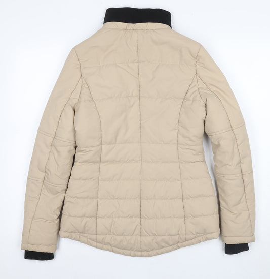 River Island Women's Beige Puffer Jacket Size 8
