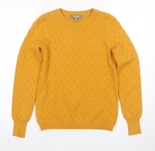 Womens UK Size XS Oasis Yellow Pullover Jumper