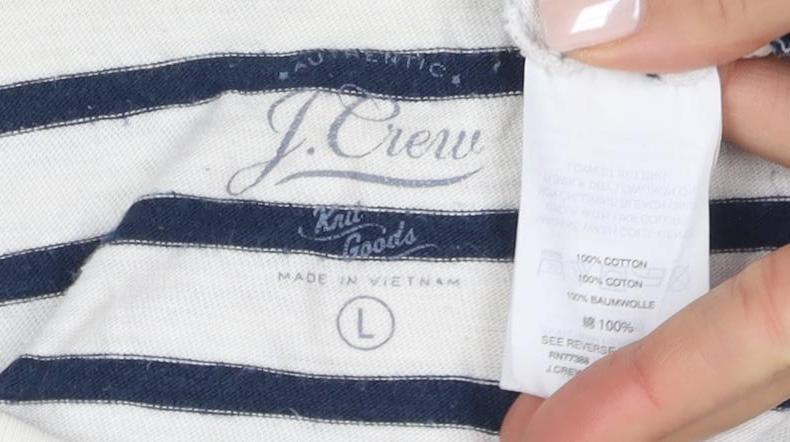 Womens UK Size L J.CREW Blue Basic T-Shirt