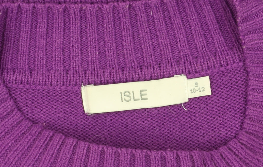 Womens UK Size S Isle Purple Pullover Jumper