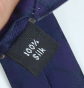 Thomas Nash Men's Purple Checked Silk Tie