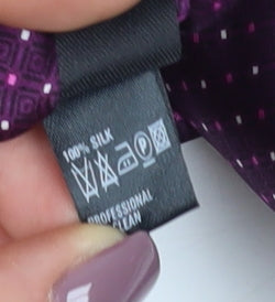 Marks and Spencer Men's Purple Polka Dot Slim Silk Tie