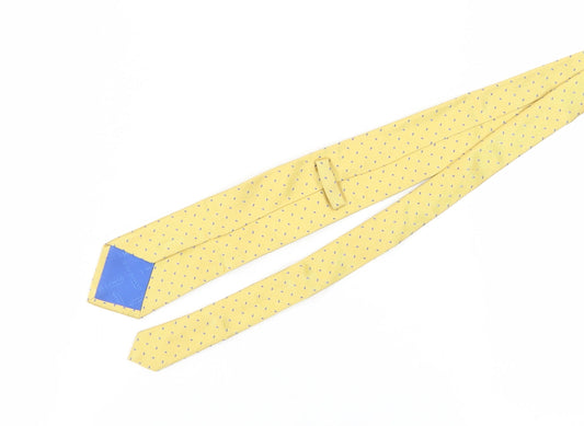 T.M.Lewin Men's Yellow Silk Polka Dot Tie