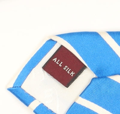 TM Lewin Men's Blue Striped Silk Tie