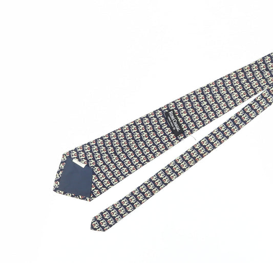 René Chagal Men’s Multicoloured Silk Animal Print Tie