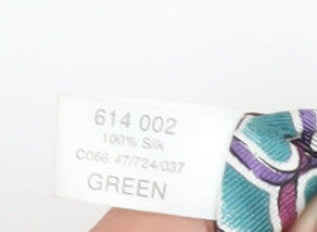 Sovrano Men's Geometric Green Silk Tie, One Size, Elegant Design