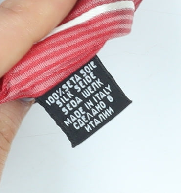 Hugo Boss Men's Red Striped Silk Designer Tie