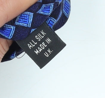 Pierre Cardin Mens Silk Blue Geometric Tie