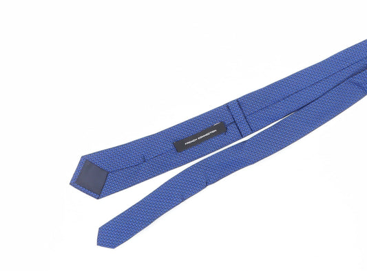French Connection Men's Blue Geometric Silk Slim Tie