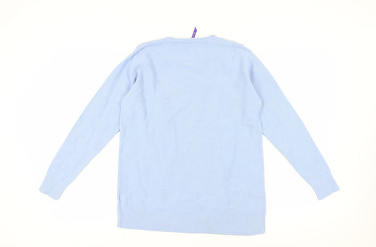 Womens UK Size S Seraphine Blue Pullover Jumper
