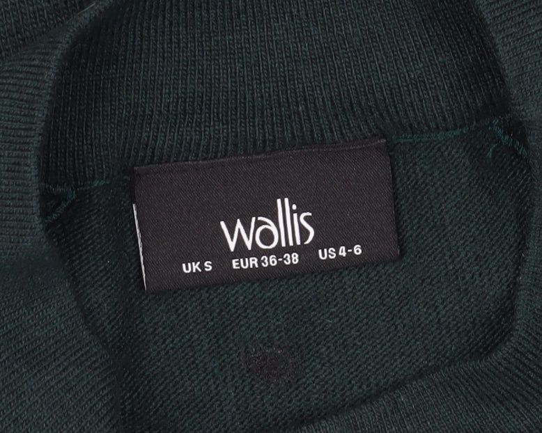 Womens UK Size S Wallis Green Pullover Jumper