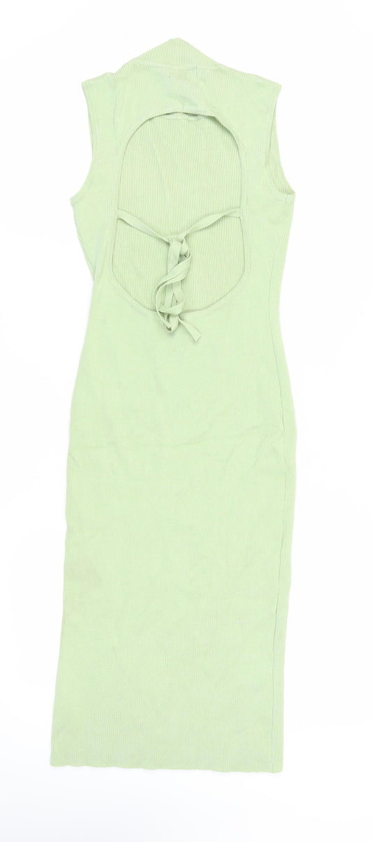 Missguided Women's Green Midi Bodycon Dress M
