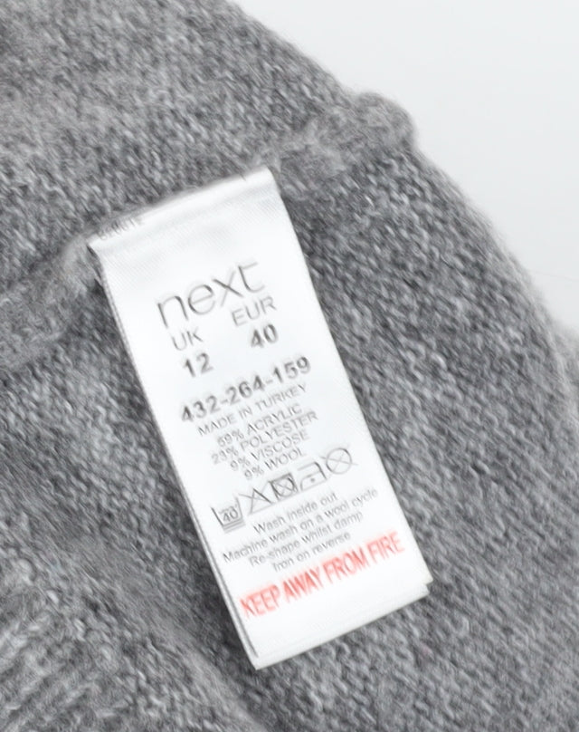 Womens UK Size 12 NEXT Grey Pullover Jumper