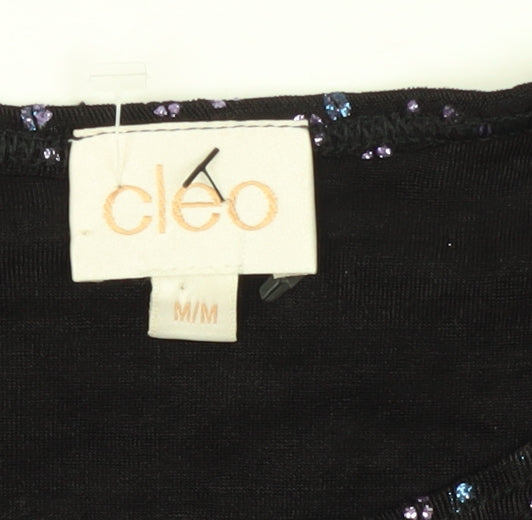 Womens UK Size M Cleo Black Blouse