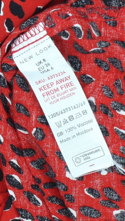 Womens UK Size 8 New Look Red Blouse
