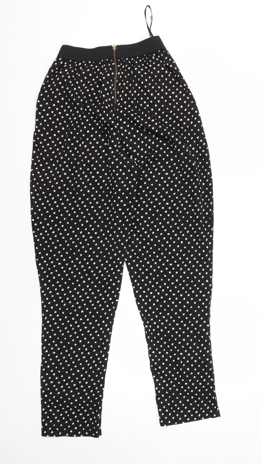Womens UK Size M Brave Soul Regular Fit Cropped Black Trousers