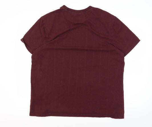 Unisex Adults UK Size XL Harry Potter Red Basic T-Shirt