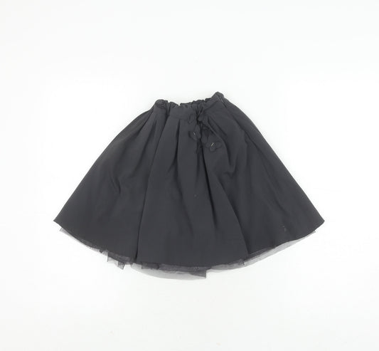 Additional front view of Okaidi Teens Black Pleated Skirt, size 10