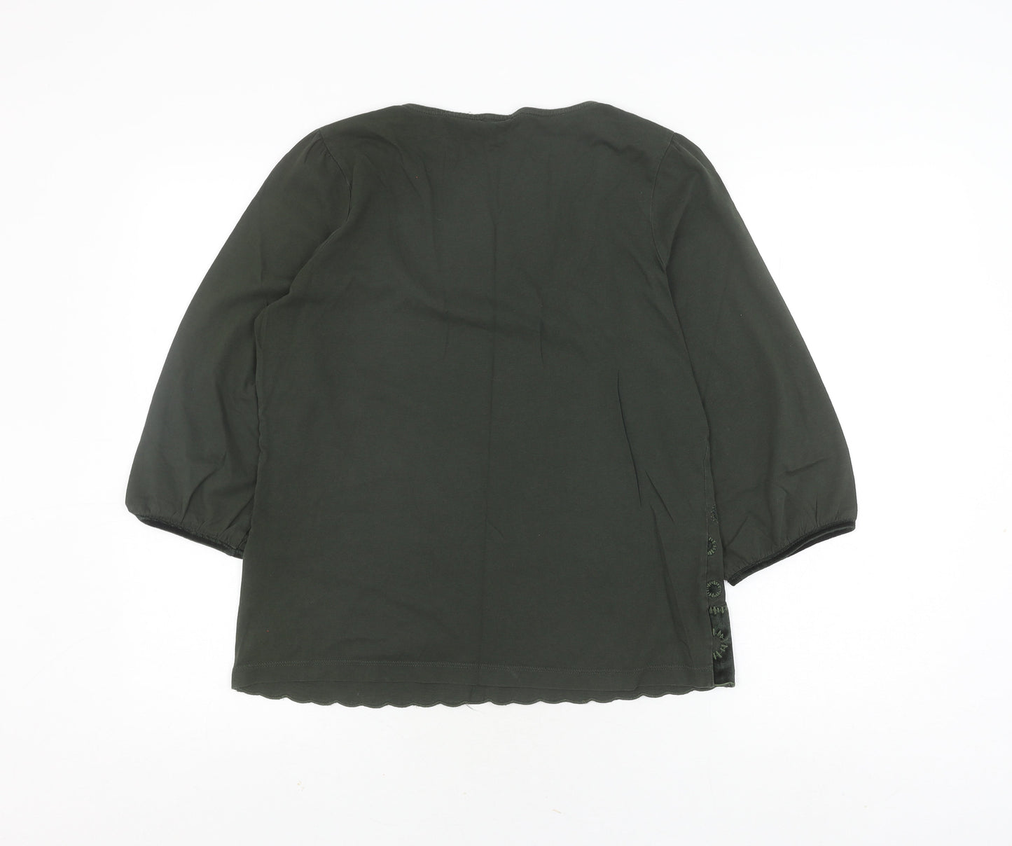 Womens UK Size 14 Marks and Spencer Green Basic Blouse