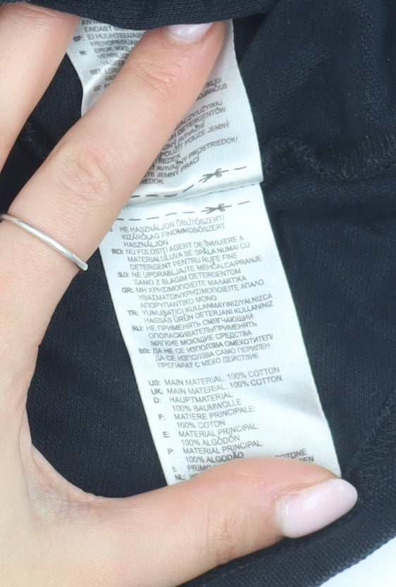 Adidas Mens Black Polo Shirt Size M Casual Logo