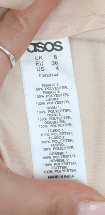 ASOS Women's Beige Tutu Skirt Size 8 Party Ruffle