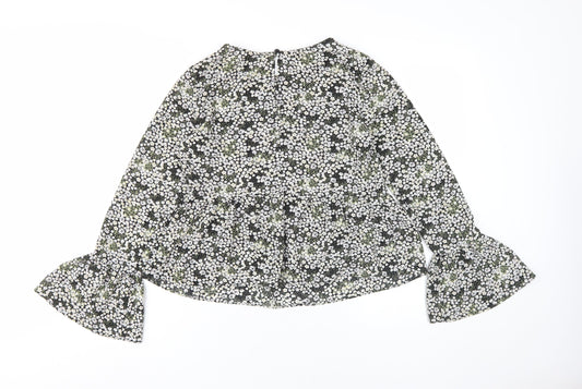 ASOS Design Women's Black Floral Blouse Size 8