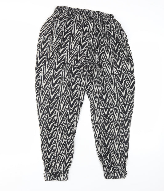 Womens UK Size 10 Dorothy Perkins Relaxed Fit Harem Black Trousers