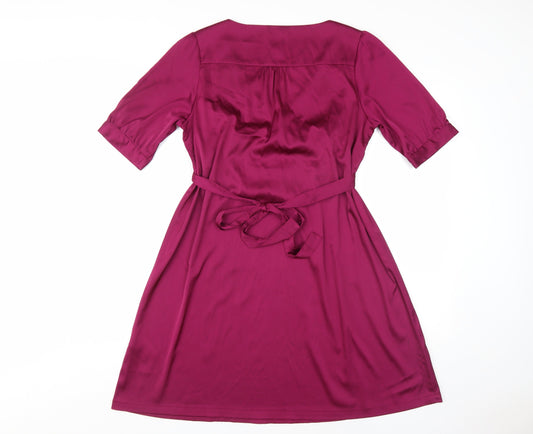 H&M Women's Purple Wrap Dress, Size 12, Casual Style