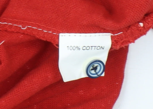 Swade Men's Red Polka Dot Short Sleeve Polo M