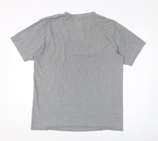 Nike Men's Grey Crew Neck Graphic Print T-Shirt L