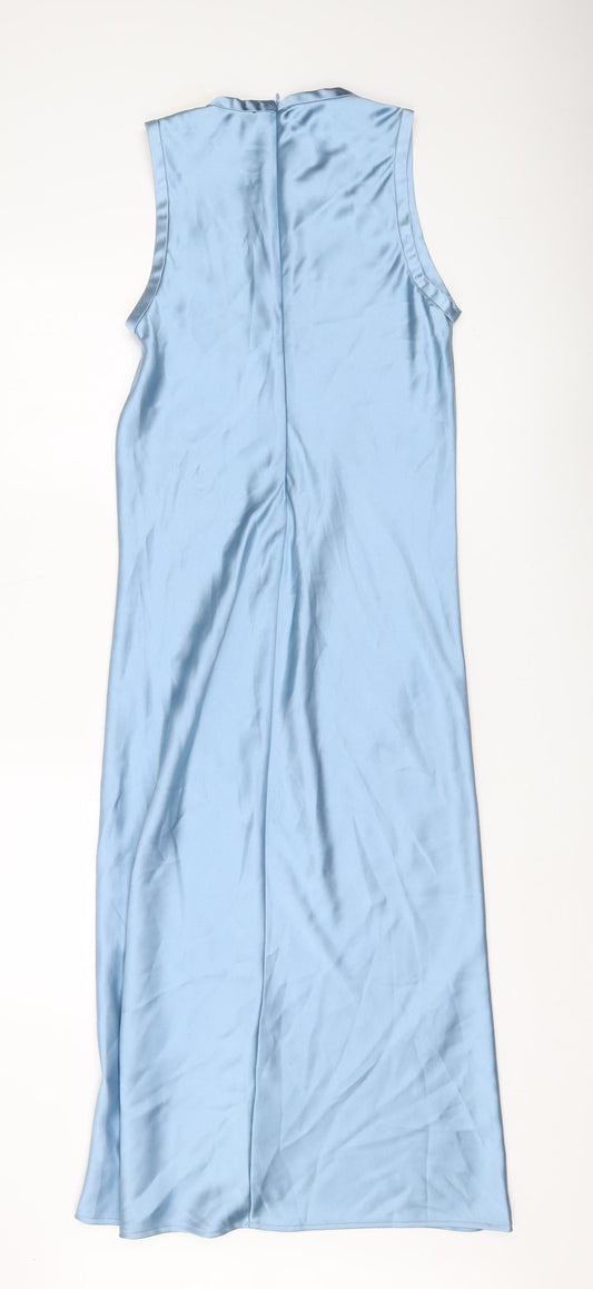Zara Women's Blue Midi Slip Dress Size XS