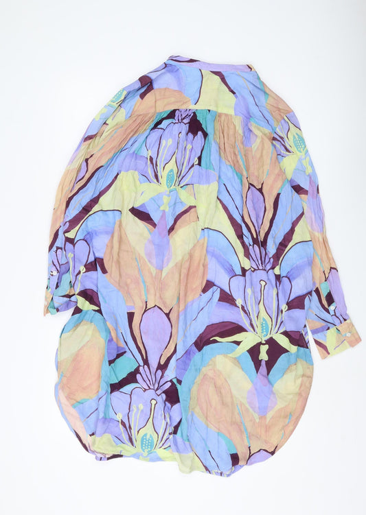 Womens UK Size S Weekday Multicoloured Basic Button-Up