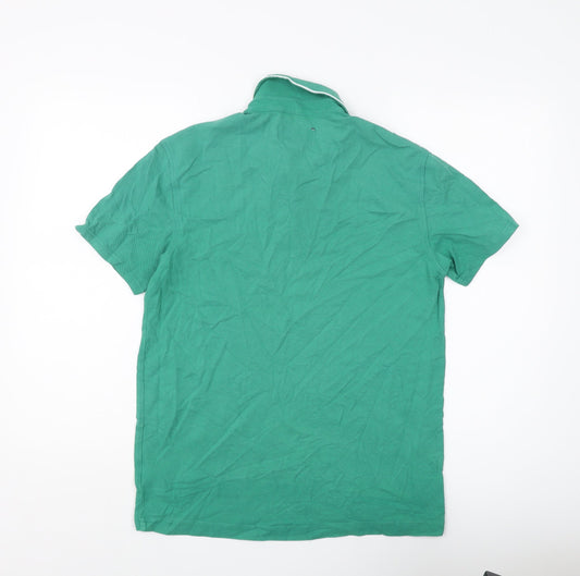 Original Penguin Men's Green Polo Shirt - Size S
