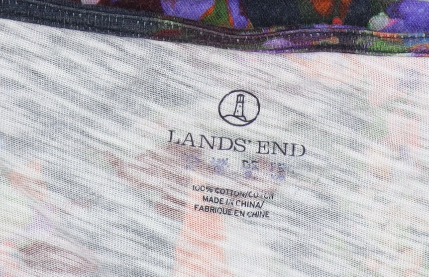Womens UK Size M Lands' End Multicoloured Basic Blouse