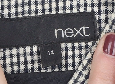 Next Women's Black Check Strapless Dress Size 14