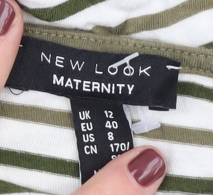Maternity UK Size 12 New Look White Basic T-Shirt