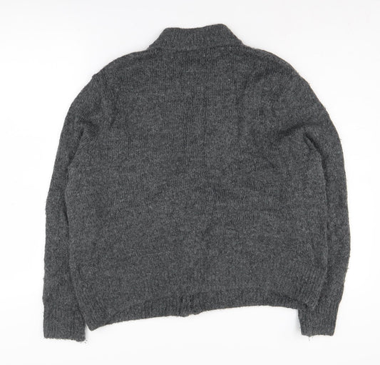 Womens UK Size XS H&M Grey Full Zip Jumper