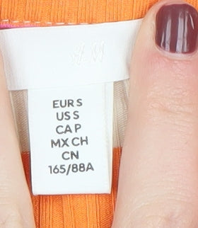 H&M Women's Multicoloured Striped Bodysuit Size 10