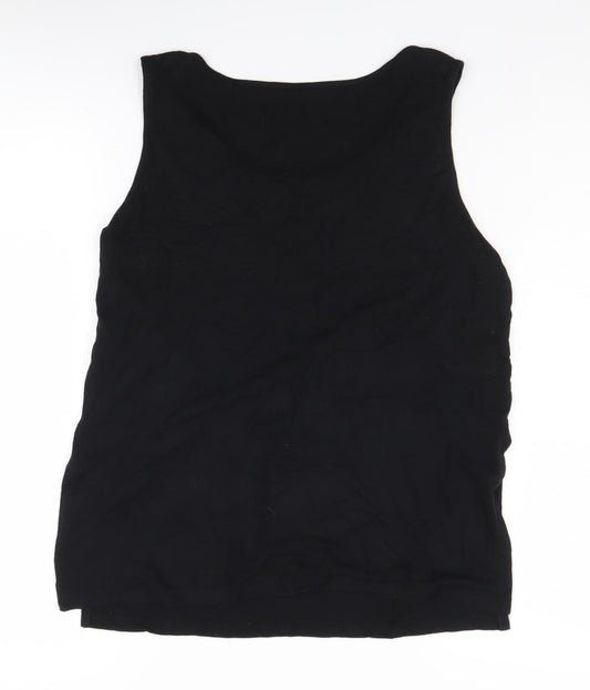 Womens UK Size S Oasis Black Tank