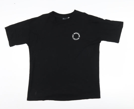 Womens UK Size 8 ASOS DESIGN Black Basic T-Shirt