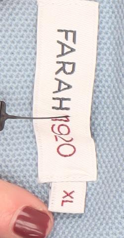 Farah Men's Blue Polo Shirt XL Casual Short Sleeve