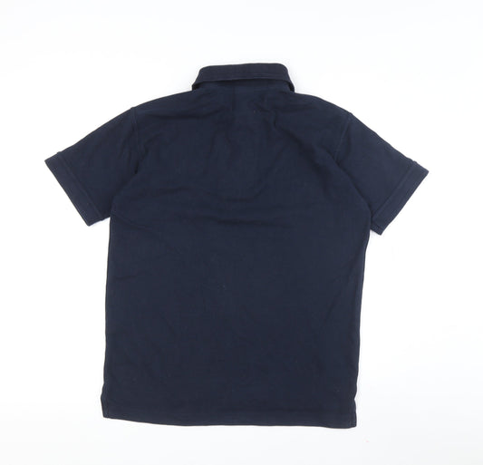 Uneek Men's Blue Polo Shirt - Size S, Short Sleeve, Logo Accent