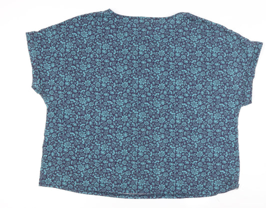 Womens UK Size 15 Julipa Blue Basic T-Shirt